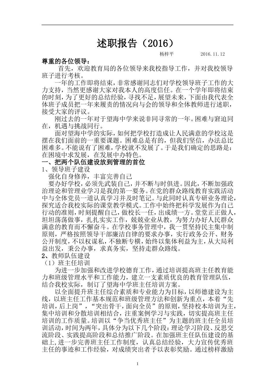 (新杨)述职报告2016_第1页