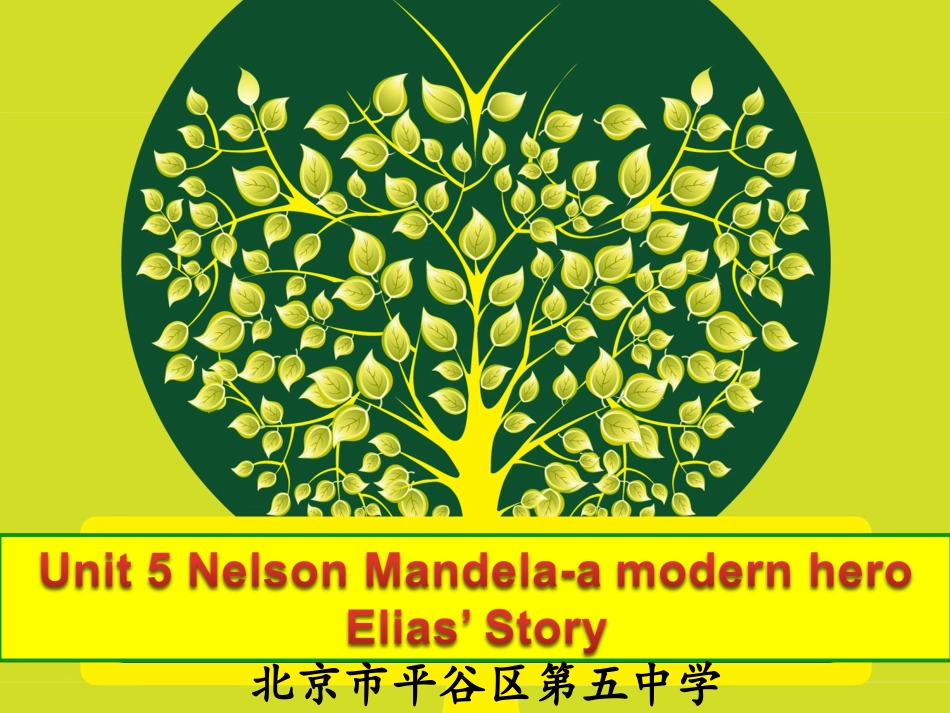 王秀丽-unit5Mandela_第1页