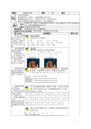 拼音复习(一上)