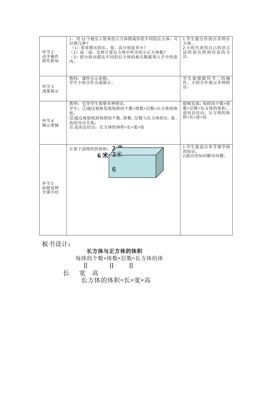 《长方体与正方体的体积》基于标准的教学设计_第2页