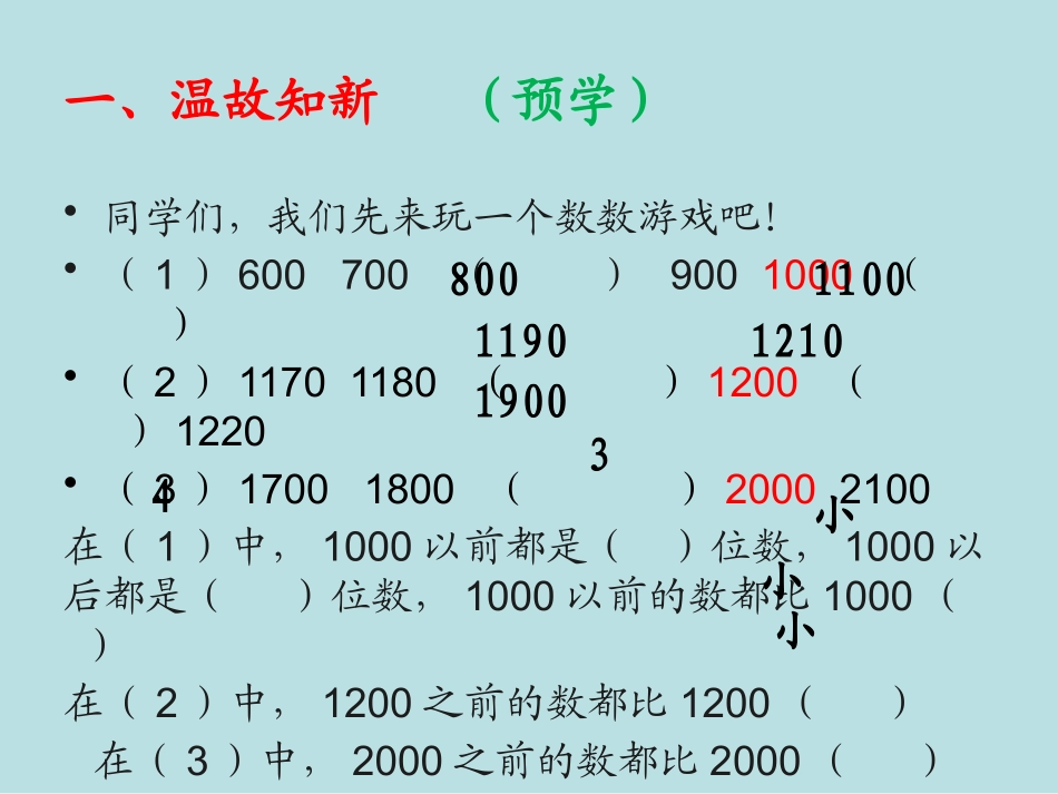 小学数学人教2011课标版二年级10000以内数的大小比较-(2)_第2页