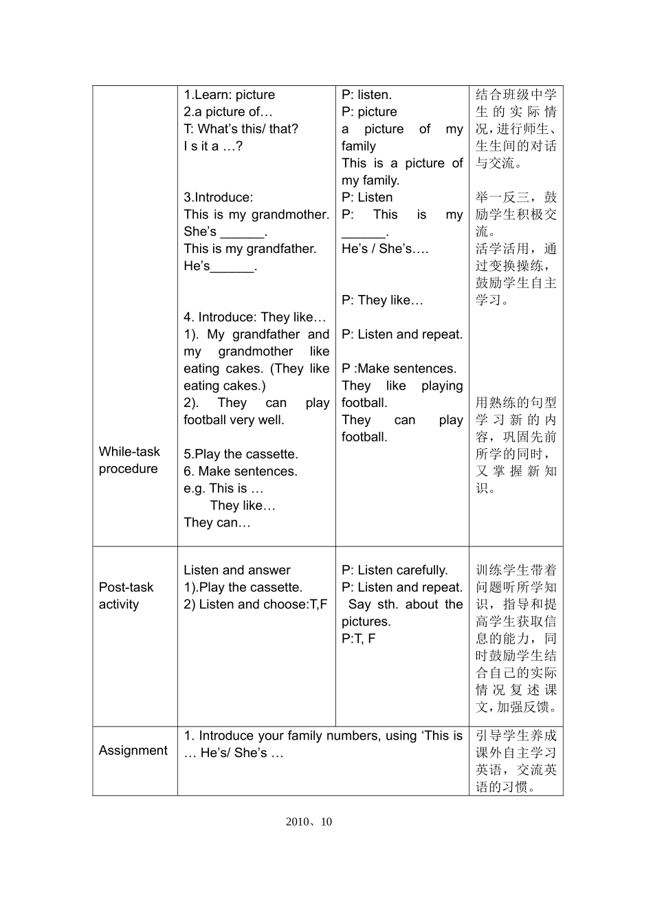 Oxford-English-3A--M2-U2-My-family教案_第2页