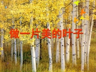 做一片美的叶子
