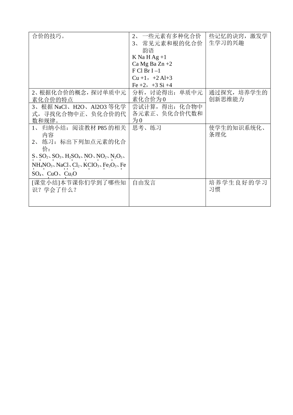 化学姚有明修改教案课题4、化学式与化合价1.doc_第2页