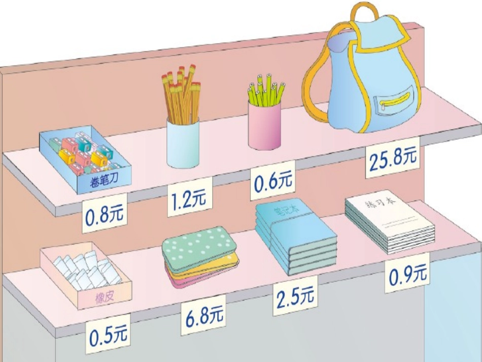 人教2011版小学数学三年级《简单的小数加减法》课件_第2页
