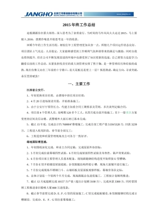 2015年工作总结报告