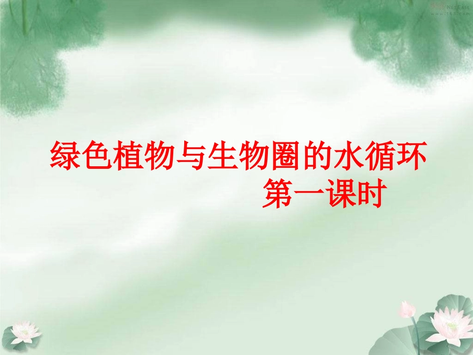 《绿色植物与生物圈的水循环》_第1页