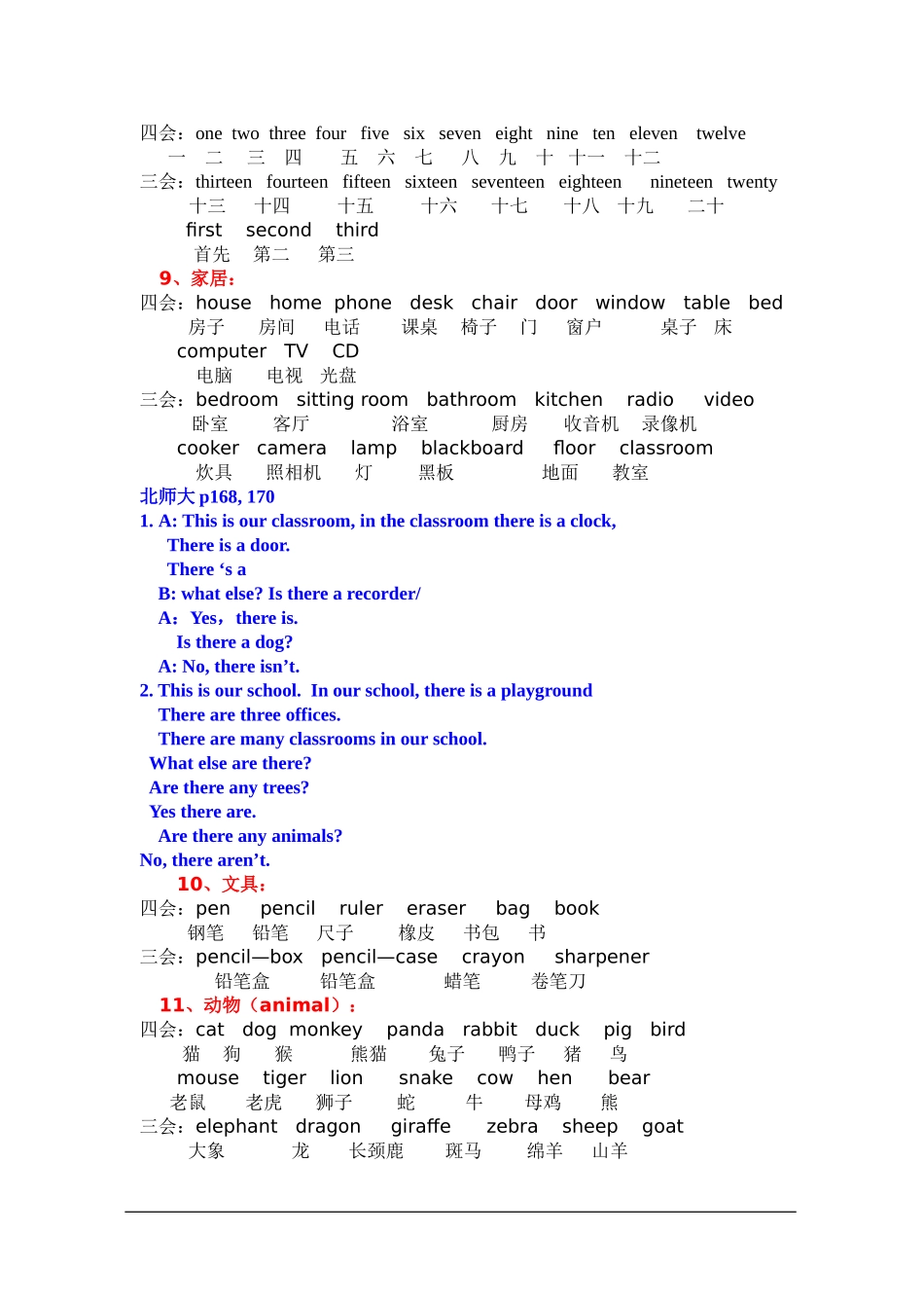 2012小升初英语单词-必须掌握的词汇_第3页