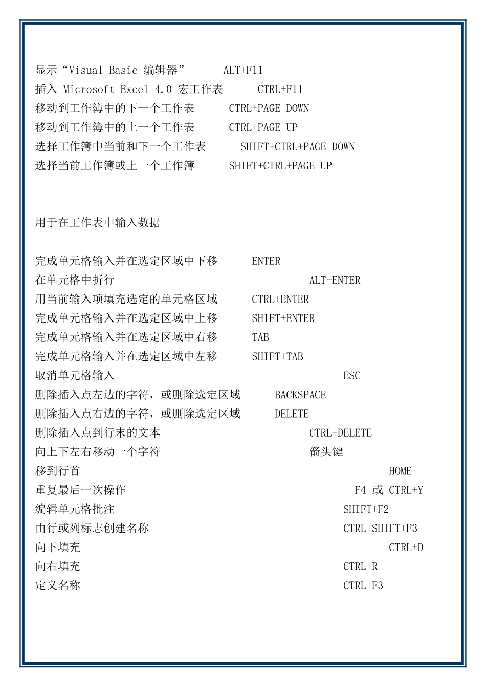 execl快捷键_第3页