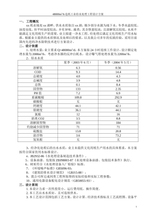 48000吨造纸给水处理设计方案