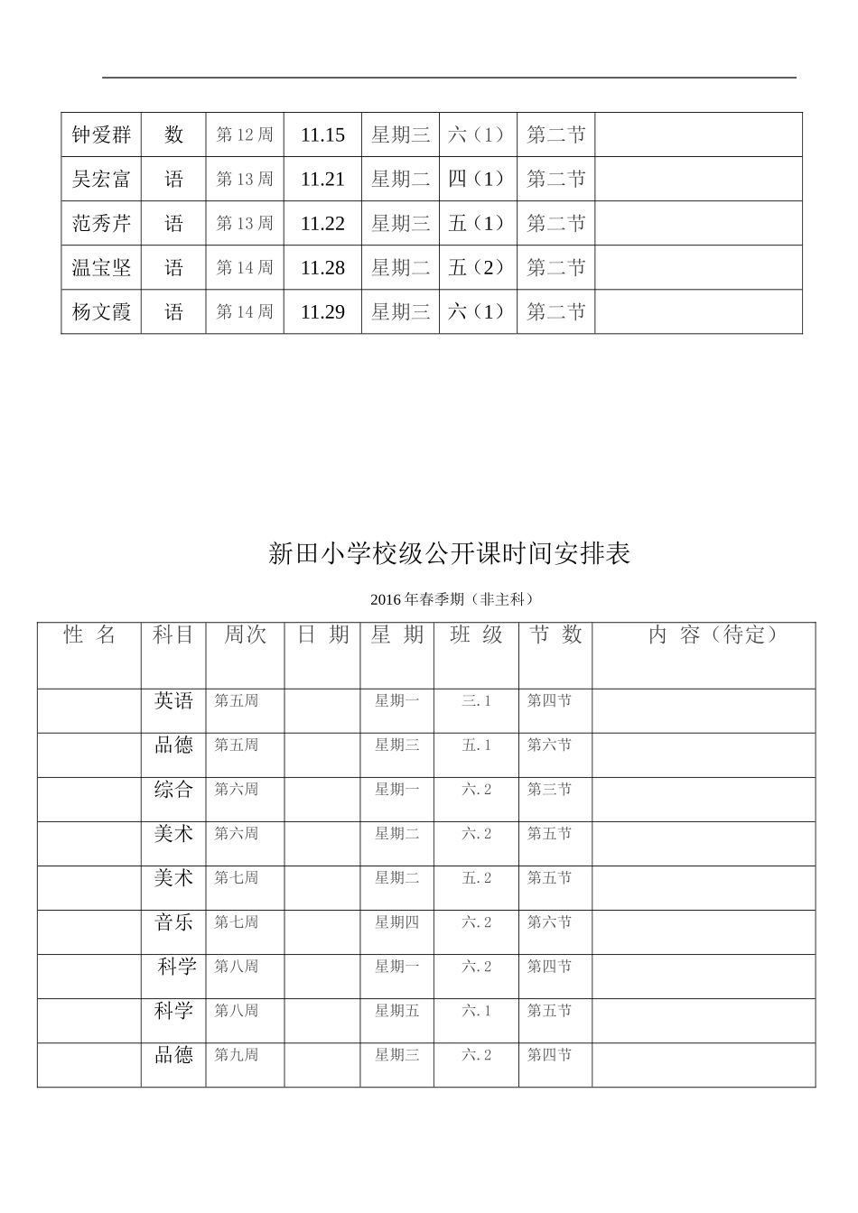 新田小学2017年秋季期校级教研活动方案_第3页