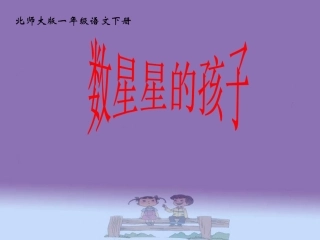 数星星的孩子-第二课时