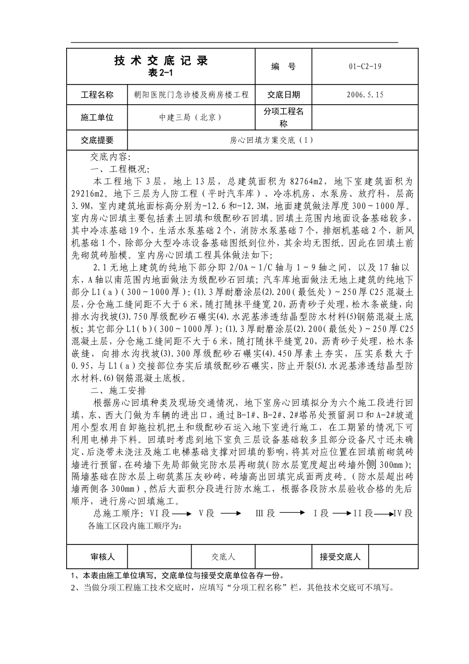 19房心回填方案交底记录_第1页