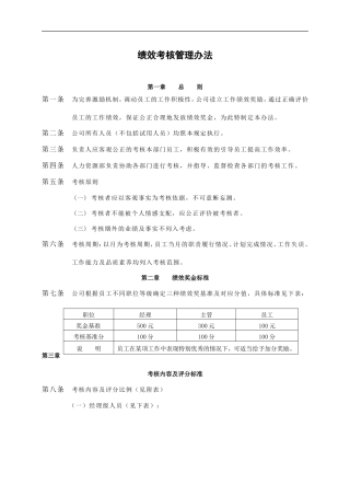2016.7.26绩效考核方案