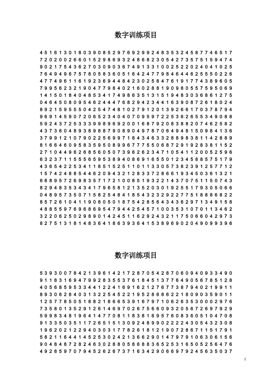 记忆术数字表(25行)15款_第1页