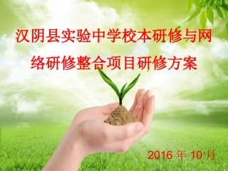 实验中学网络与校本整合培训研修方案(课件