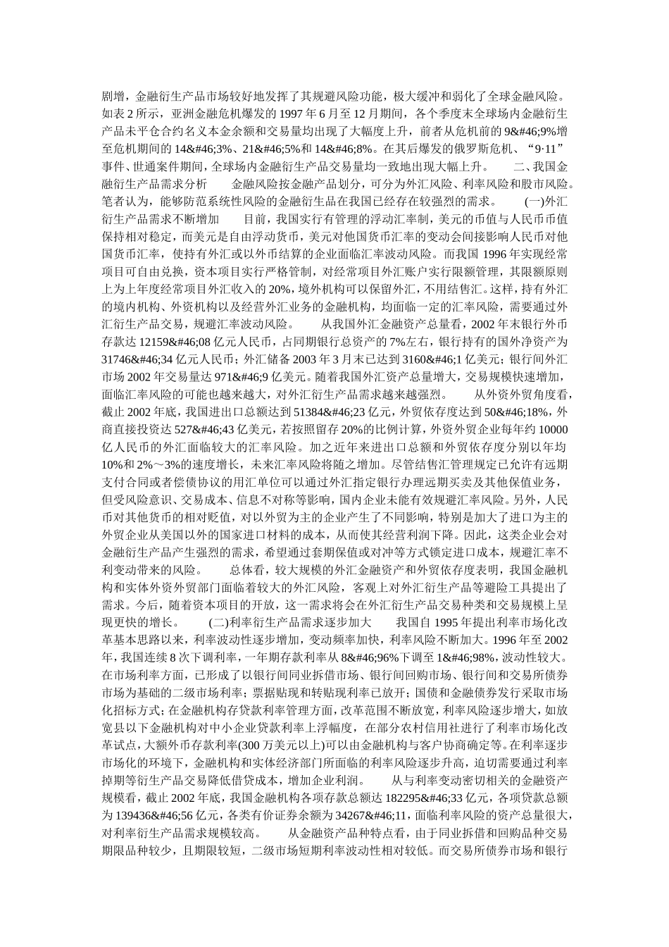 金融衍生产品与风险管理证券投资论文_第2页