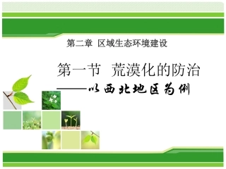 荒漠化的防治