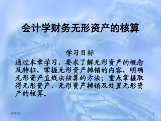 会计学财务无形资产的核算