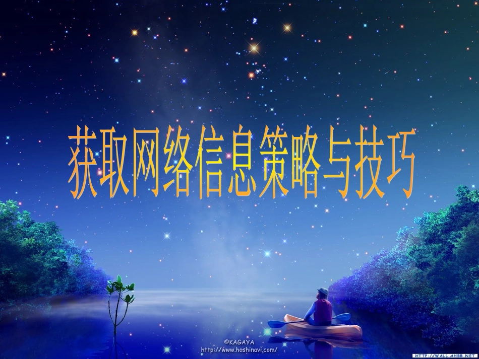 第四课获取网络信息策略与技巧_第1页