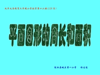 平面图形的周长和面积