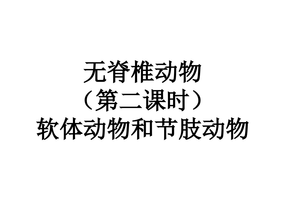 无脊椎动物(第二课时)软体动物和节肢动物----内江市东兴初级中学-孙仁乐_第1页