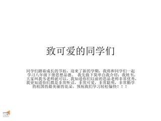 致可爱的同学们