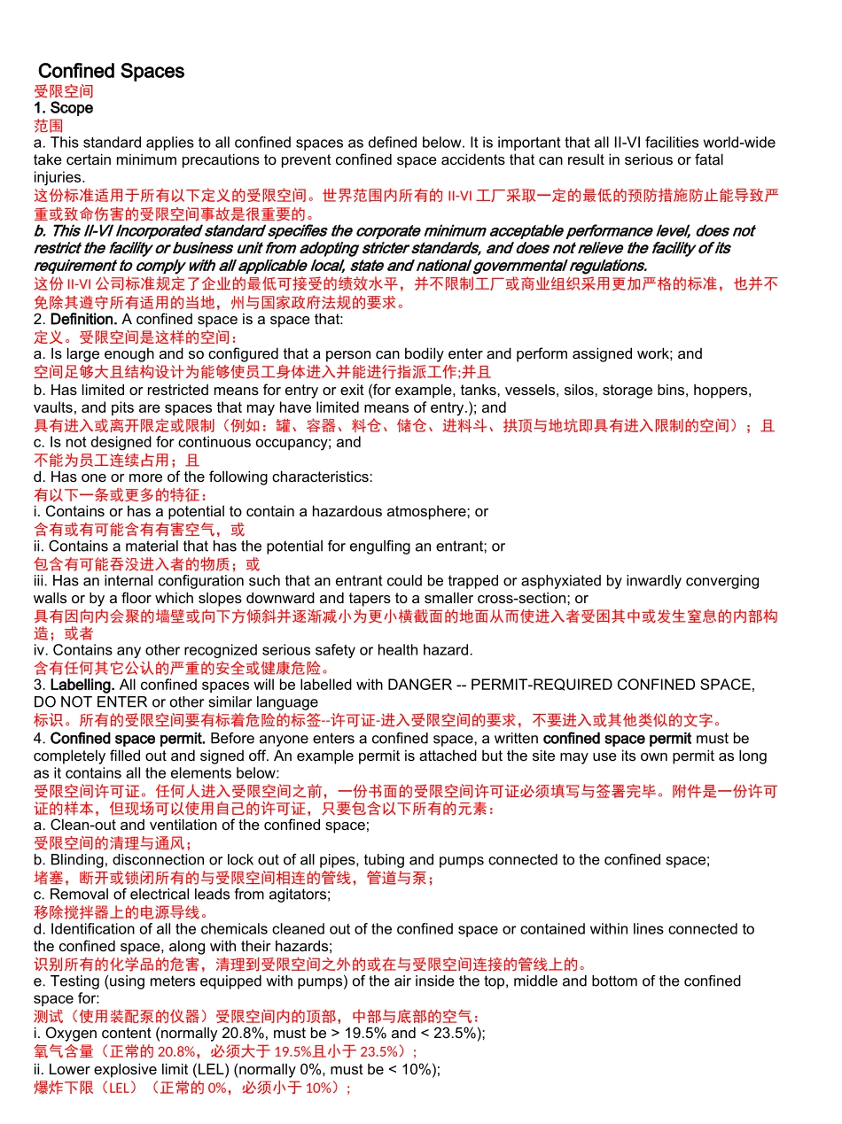 受限空间作业程序与许可证_第1页