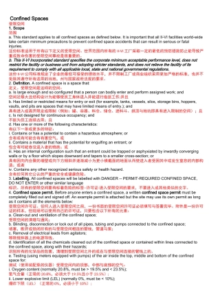 受限空间作业程序与许可证