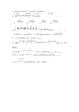 e二元一次方程组作业