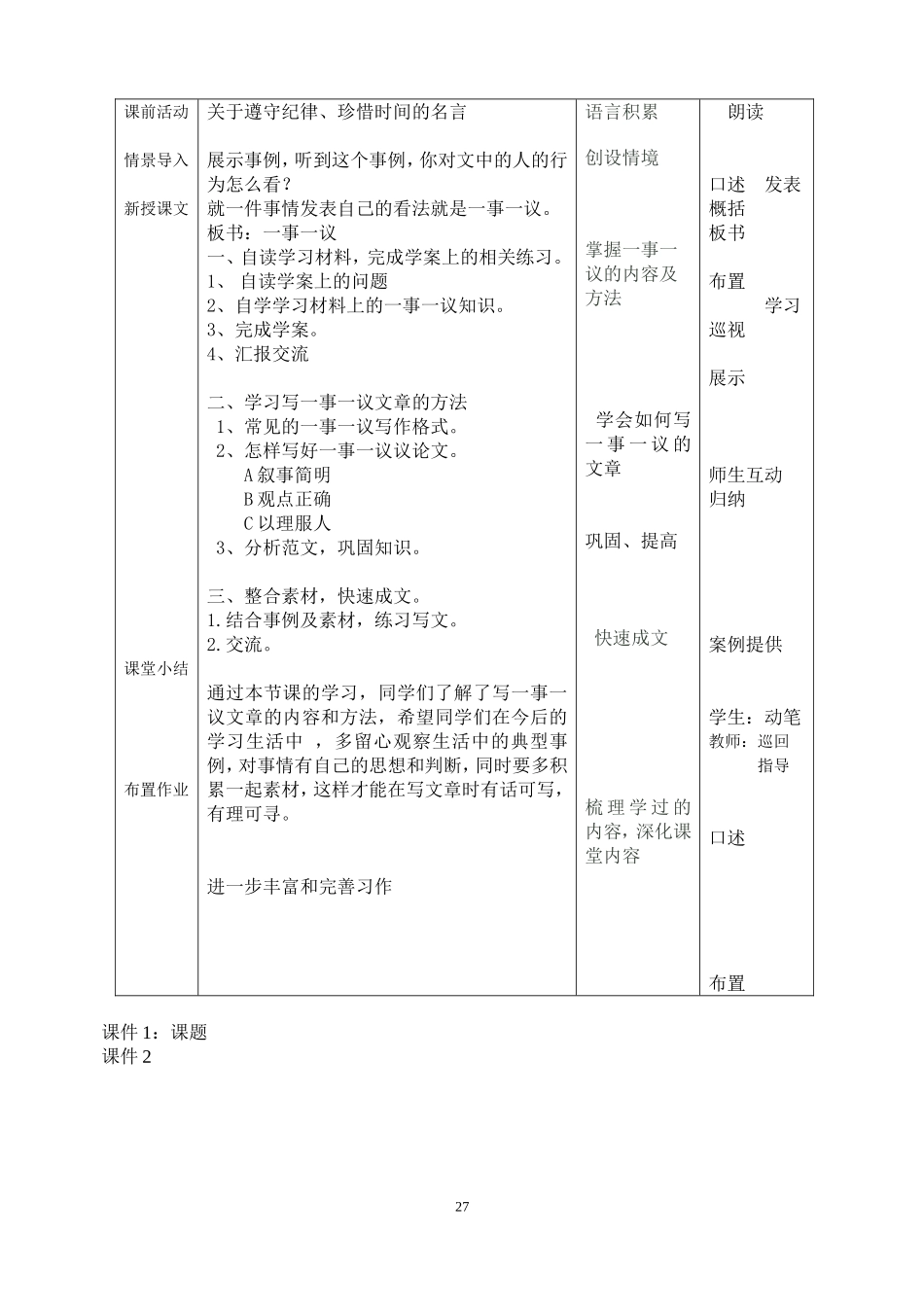 金英玉：一事一议作文指导课教学设计_第2页