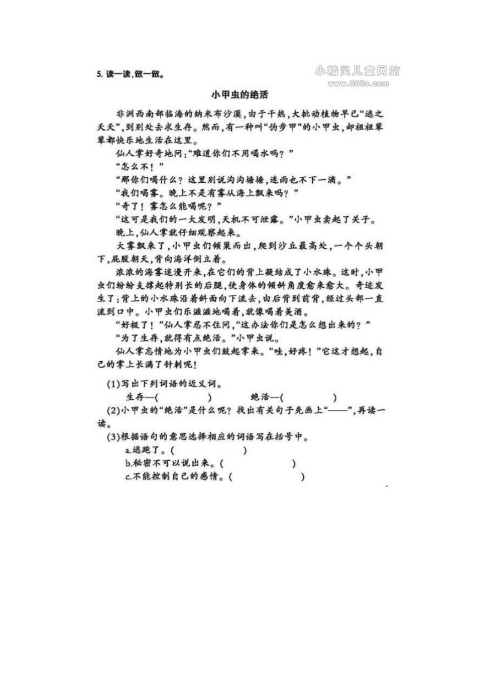 《一颗小豌豆》练习题_第2页