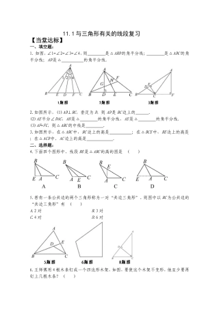 11.1与三角形有关的线段复习
