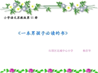 六年级语文上册第三组3-一本男孩子必读的书第二课时课件