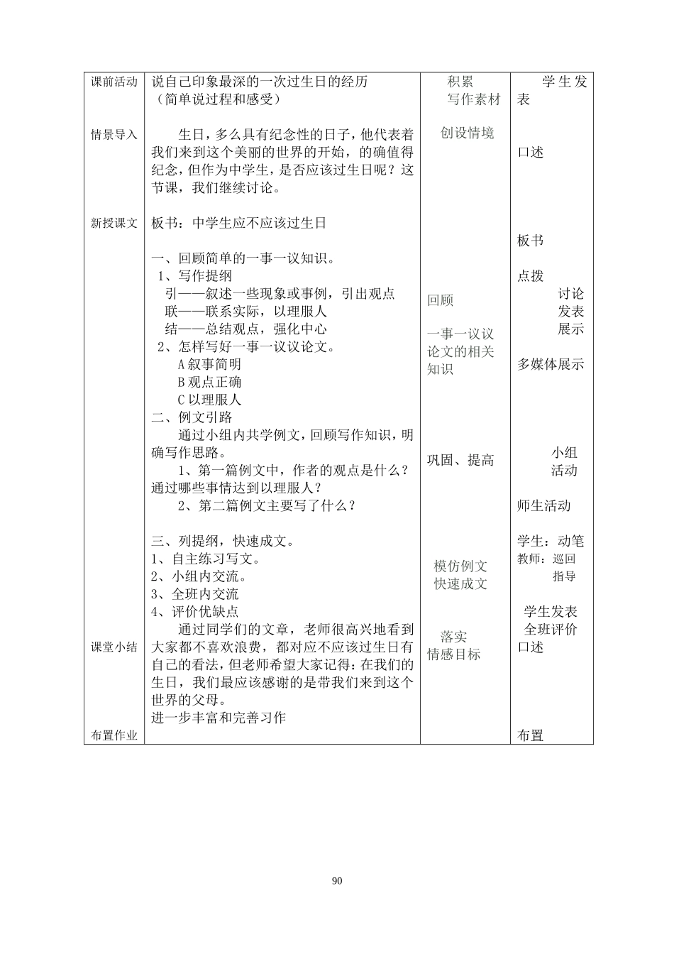金英玉：中学生应不应该过生日作文指导课_第2页