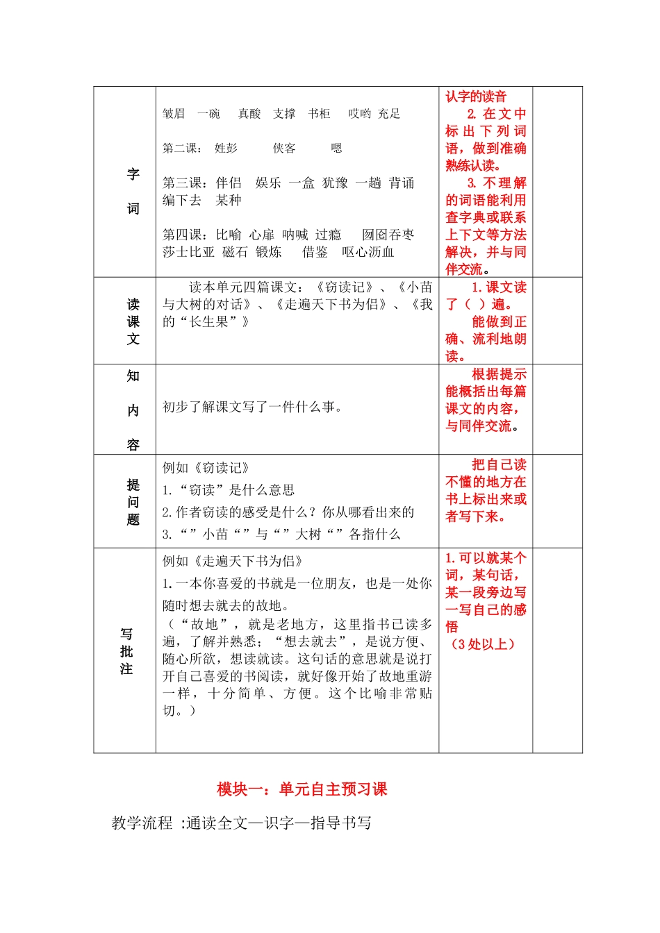 语文第九册第一单元课改教案_第3页