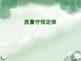 《质量守恒定律》参考课件2