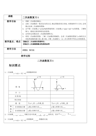中考复习---二次函数