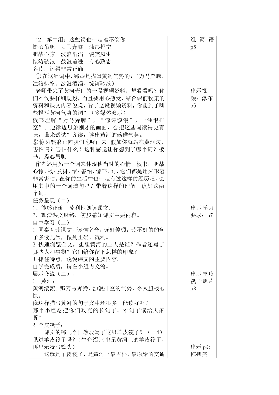 《黄河的主人》教学设计_第2页