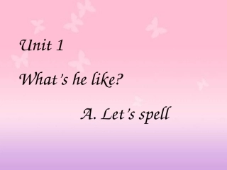 五上Unit-1A-Let's-spell