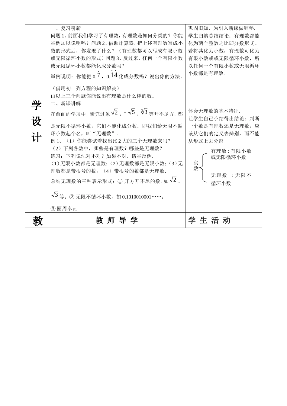 峪宏中学数学七年级秦敏实数的分类_第2页