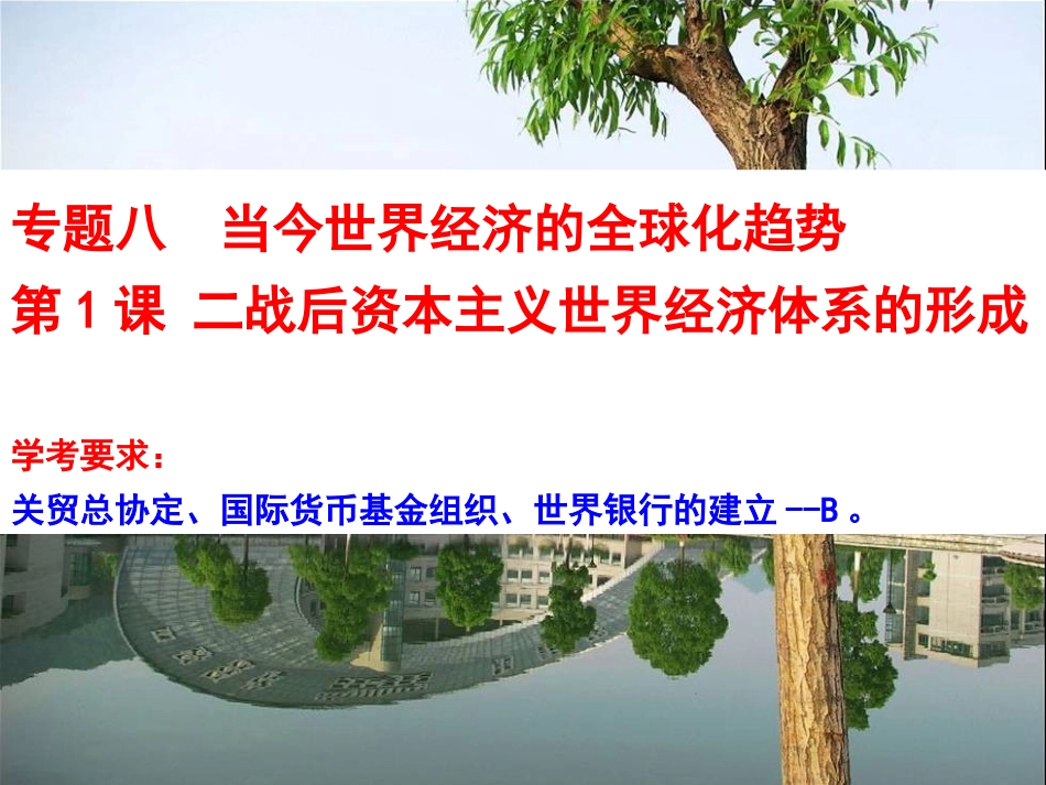 二战后资本主义世界经济体系的形成(新课)_第1页