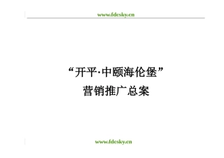 2006年开平市中颐海伦堡营销推广总案