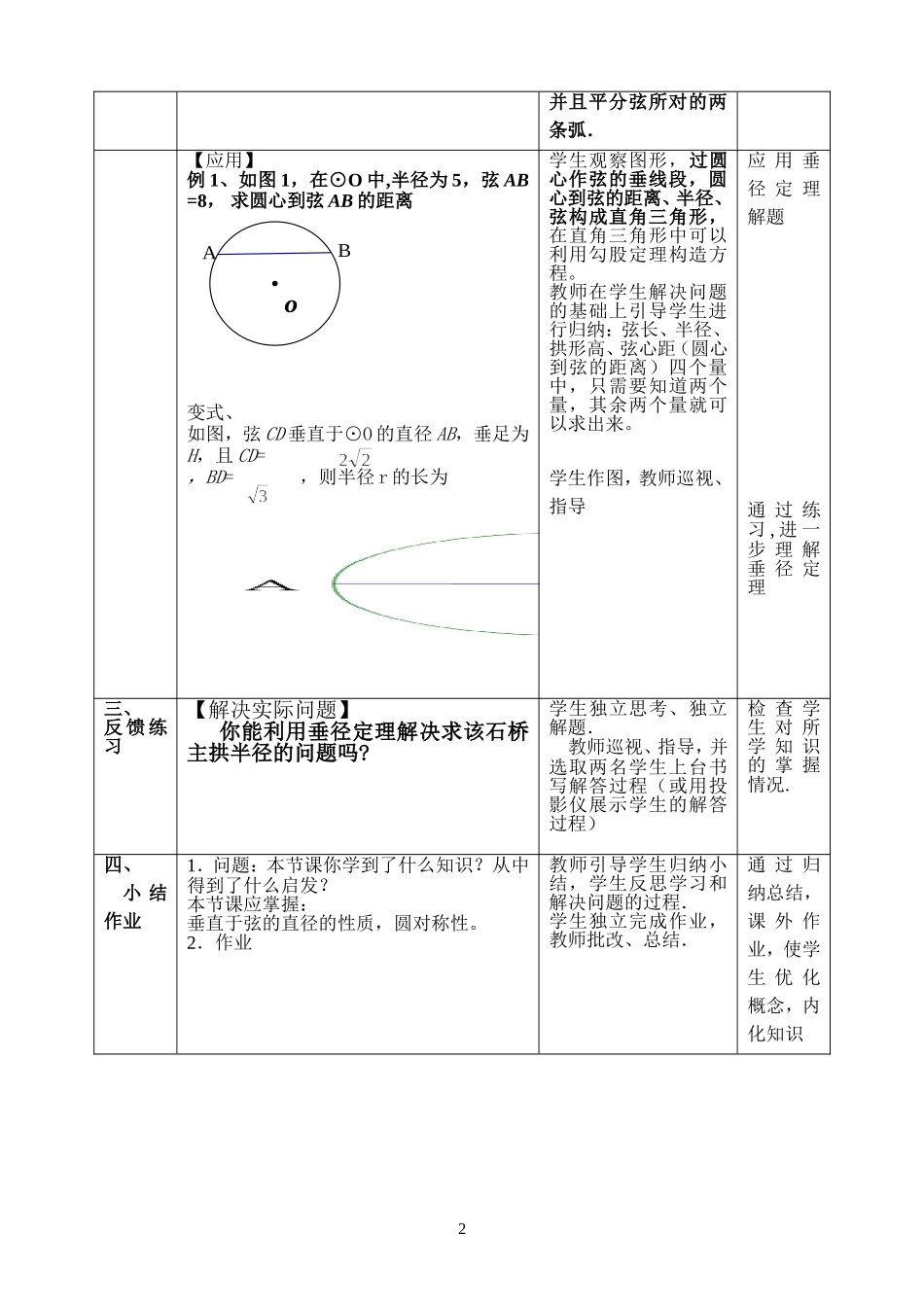 垂直于弦的直径.1.2垂直于弦的直径教学设计_第2页