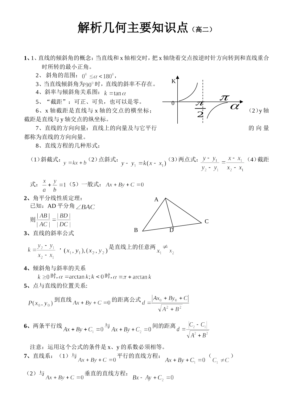 精品资料解立体几何主要知识点_第1页