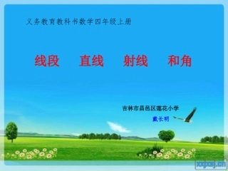 小学人教四年级数学线段--直线--射线和角