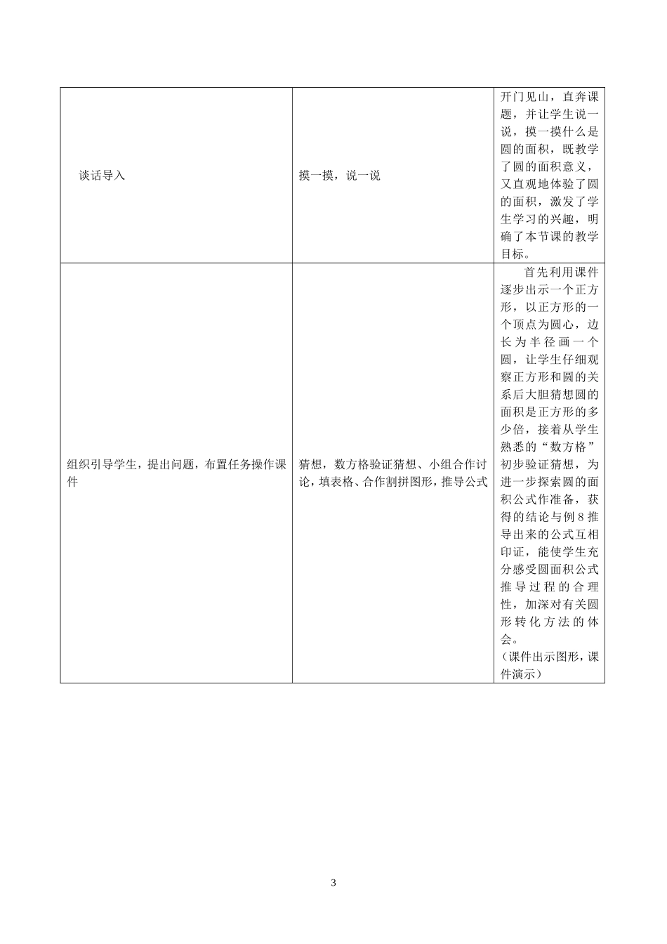 《圆的面积》教学设计_第3页