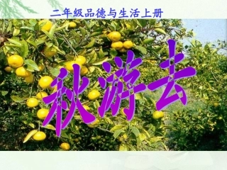 人教版品德与生活小学二年级上册《秋游去》课件