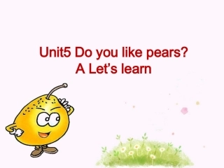 Doyoulikepears