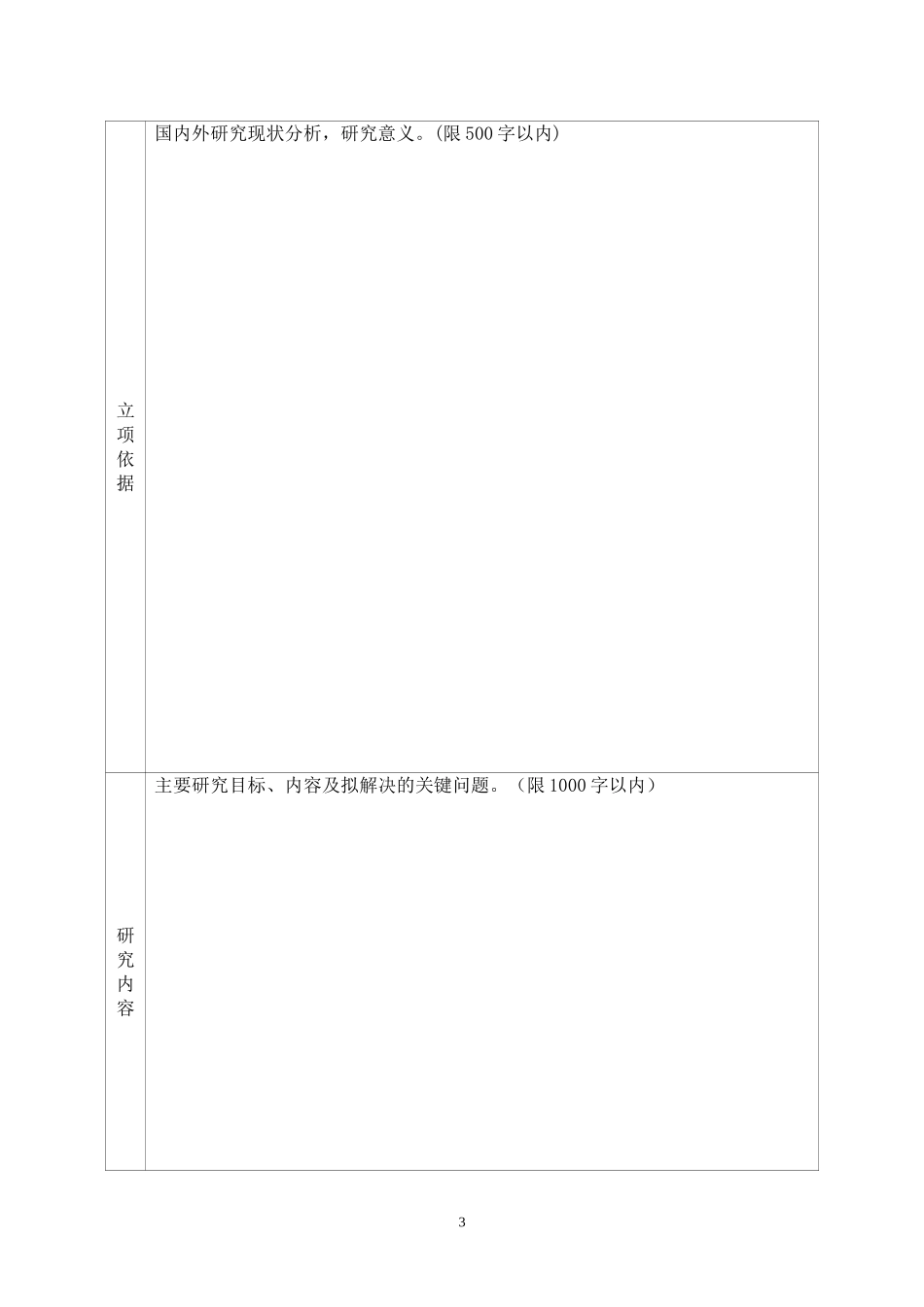 农业部智能化农业预警技术重点开放实验室开放课题申请书_第3页
